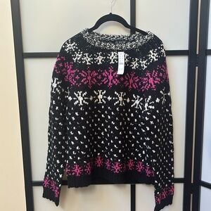 J.Crew Jacquard snowflake pullover sweater. Size small. New With Tags
Oversized